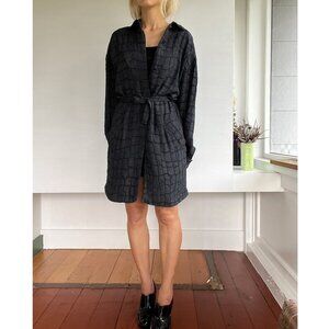 Christian Wijnants Belted Cai Coat Trench Duster in Nightshine Croc $705 FR 36 S